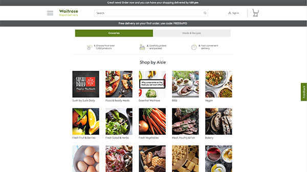 Rapid Delivery from Waitrose
